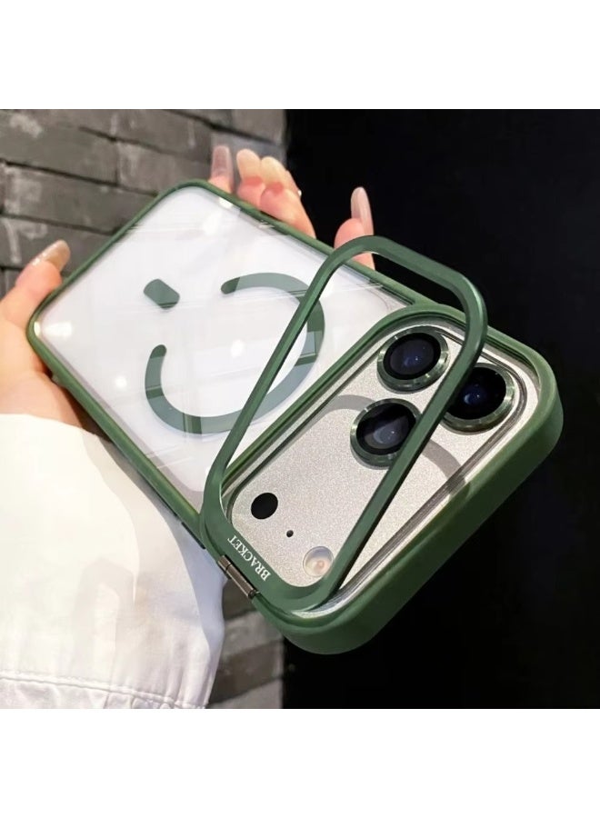 جراب شفاف مزود بحامل كاميرا مدمج قابل للتعديل لهاتف iPhone 17 Pro Max، جراب مغناطيسي شفاف مزود بعدسة كاميرا لهاتف iPhone 17 Pro Max - Image 1